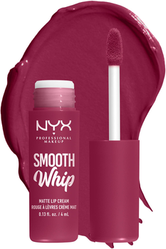 Matowa szminka w płynie NYX Professional Makeup Smooth WHip 08 Fuzzy Slippers 4 ml (800897131135)