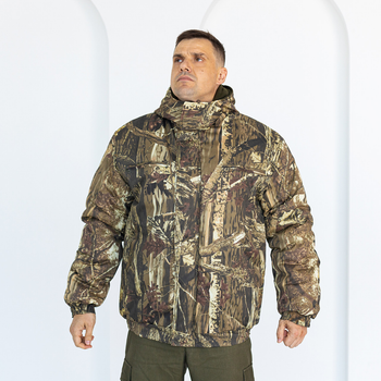 Бушлат камуфляжный зимний Осень на флисе и синтепоне, мужская зимняя куртка на резинке 60