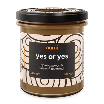Десерт AUMI "Yes or Yes" орехово-шоколадный, 300г, банка стекло