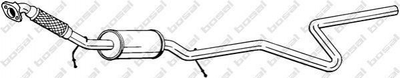 Глушитель средний BOSAL 288027 Ford Fusion, Fiesta; Mazda 2 1146860, 1140451, 1356024