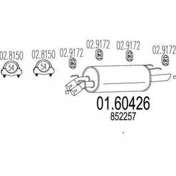 Глушник MTS 01.60426 Opel Omega 852257