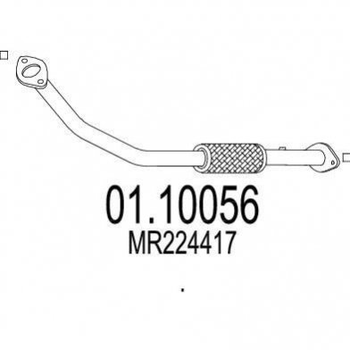 Труба глушника MTS 01.10056 Mitsubishi Pajero MR224417