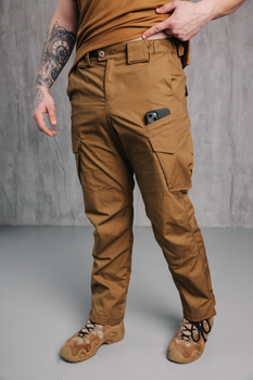 Мужские крепкие штаны «Kayman» койот с усиленными зонами и накладными карманами Rip-stop 30-32