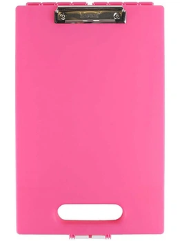 Папка-кейс Dexas Clipcase-1 А4 c ручкой 40x25,5 розовый 1717-J225 (1717-J1LE)