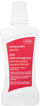 Płyn do płukania ust Ziaja Mintperfekt Sensitiv stomatologiczny zmniejszający nadwrażliwość 500 ml (5901887033868)