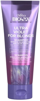 Szampon Biovax Ultra Violet intensywnie regenerujący tonujący do włosów blond i siwych 200 ml (5900116085784)