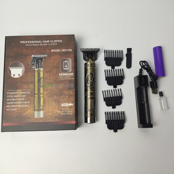 Аккумуляторная машинка для стрижки волос EM HAIR CLIPPER WS-T99 бритва триммер окантовочная для бороды 5 Вт GS-3995