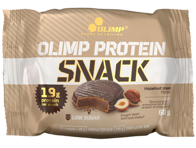 Протеїнове печиво Olimp Protein Snack 60 г Фундуковий крем (5901330075063)