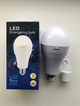 15вт 15W 15ват акумуляторна лампа Е27 cвітлодіодна лед LED біле світло art.02565