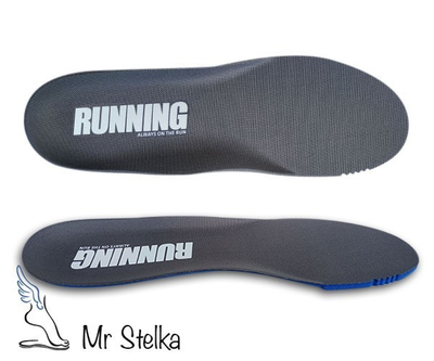 Стельки для спортивной обуви Running  Ortholite S-25 серого цвета