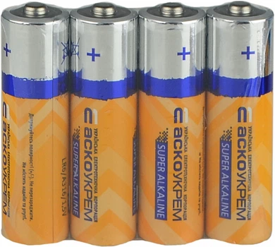 Батарейка АСКО-УКРЕМ Alkaline AA/LR6/SP4 (4 шт) (Аско.LR6.SP4) blister