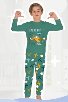 Пижама Elmas Kids 110 см Зеленый (4520734005431)