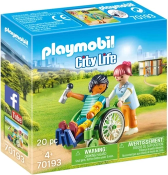Zestaw figurek Playmobil Patient In A Wheelchair (4008789701930)