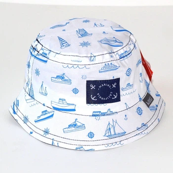 Панама Kitti Кораблі 46 см білий із блакитним (Y21230-09-white-46)