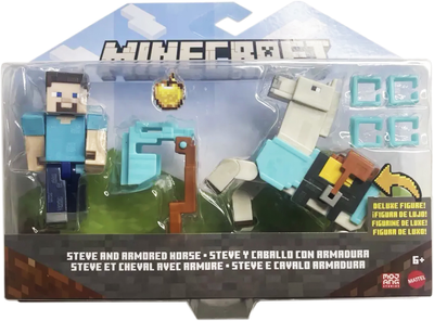 Zestaw figurek Mattel Minecraft Steve and Armored (0194735032068)