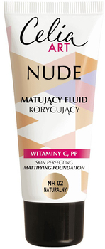 Podkład matujący Celia Art Nude fluid korygujący 02 Natural 30 ml (5900525021380)