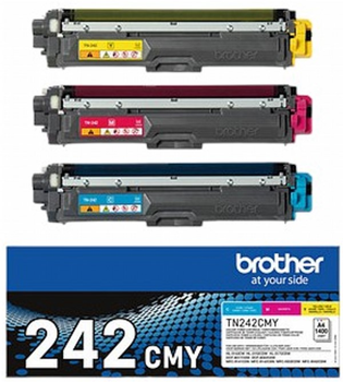 Zestaw tonerów cartridge Brother TN-242CMY 3 szt Magenta/Cyan/Yellow (4977766812856)