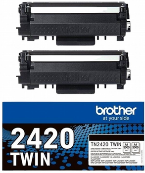 Zestaw tonerów cartridge Brother TN-2420TWIN 2 szt Black (4977766812764)