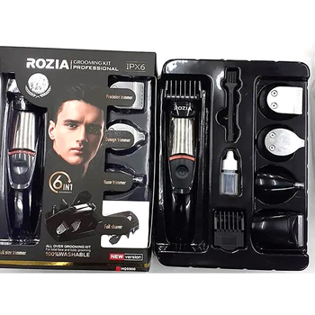 Машинка для стрижки волос 6 в 1 Rozia HQ-5900 Черная