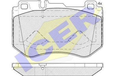 Тормозные колодки ICER 182197 Mercedes C-Class 0084201720