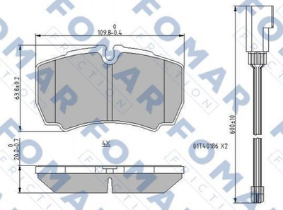 Гальмівні колодки FOMAR FO912581 1501265, 1718023, 284965