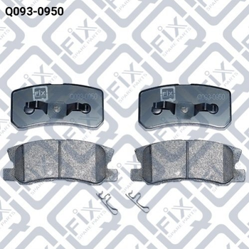 Тормозные колодки Q-fix Q0930950 Mitsubishi Pajero, Grandis, ASX, Outlander, Lancer; Citroen C4 MR510544, MR485638, MN102628