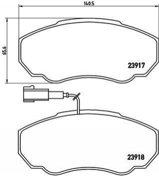 Тормозные колодки BREMBO P23091 Peugeot Boxer; Fiat Ducato; Citroen Jumper E172133, 9949516, 9949482