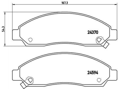 Тормозные колодки BREMBO P34005