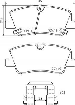 Тормозные колодки BREMBO P30089 Hyundai H-350 5830159A00