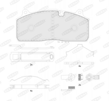 Тормозные колодки BERAL BCV29274TK