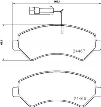Гальмівні колодки BREMBO P23 161 Fiat Ducato 77367093
