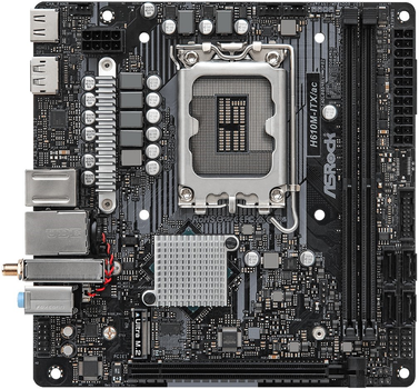 Материнская плата ASRock H610M-ITX/ac (s1700, Intel H610, PCIEx16)