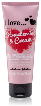 Krem do rąk I Love Super Soft Hand Lotion Strawberries & Cream 75 ml (5060217188408)