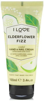 Krem do dłoni i paznokci I Love Scented Hand & Nail Cream nawilżający Elderflower Fizz 100 ml (5060351545587)