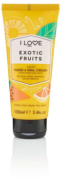 Крем для рук і нігтів I Love Scented Hand & Nail Cream зволожувальний Екзотичні фрукти 100 мл (5060351545617)