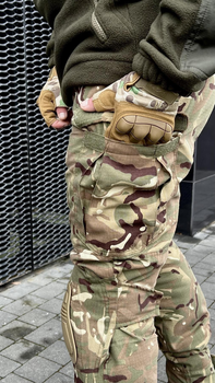 Штаны тактические мультикам зимние с наколенниками, военные штаны утепленные на синтепоне зимние multicam ЗСУ 58