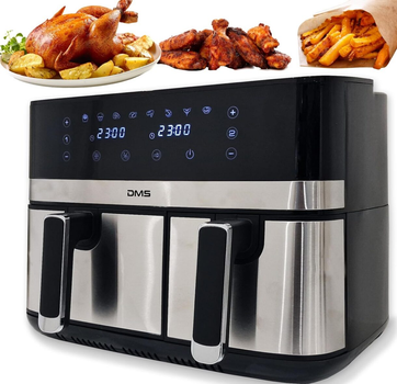 Аэрофритюрница двухкамерная DMS HF-10E Duo 2800 Вт 6/4 л