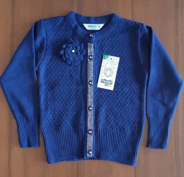 Кофта вязаная для девочки Mizgin 3104 110-116 см Синий