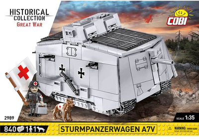 Klocki konstrukcyjne Cobi HC Great War Sturmpanzer wagen A7V 840 elementów (5902251029890)