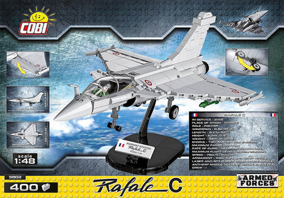 Klocki konstrukcyjne Cobi Rafale C 400 elementów (5902251058029)