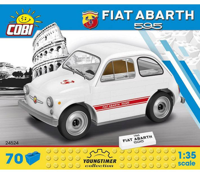 Klocki konstrukcyjne Cobi Cars 1965 Fiat 500 Abarth 70 elementów (5902251245245)