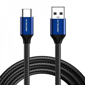 Кабель Nitecore UAC20 USB Type-C to USB-A 2.0 1000мм (1088-6-1376)