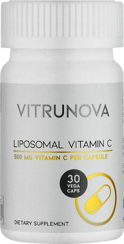 Ліпосомальний Вітамін С Vitrunova для лікування та профілактики 500 мг 30 капсул (8718546676697)