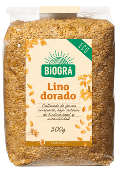 Złote nasiona lnu Biogra Lino Dorado Grande 500 g (8426904171561)