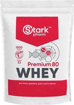 Сывороточный протеин Stark Pharm Whey 80 Premium порошок 1000 г Клубника (25213) (4829888051760)