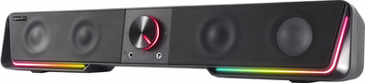 System akustyczny Gravity RGB Stereo Soundbar Czarny (SL-830200-BK)