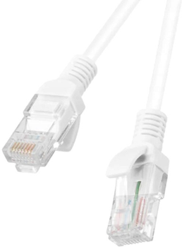 Патч-корд Lanberg UTP Cat 6 0.25 м White (5901969421224)