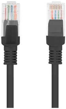 Patchcord Lanberg UTP Cat 5e 0.25 m Black (5901969422528)