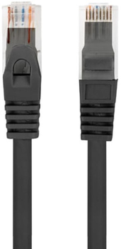 Patchcord Lanberg UTP Cat 6 0.25 m Black (5901969434323)