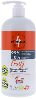 Szampon do włosów 4organic Fruity dla dzieci i rodziny naturalny 1000 ml (5908220445784)